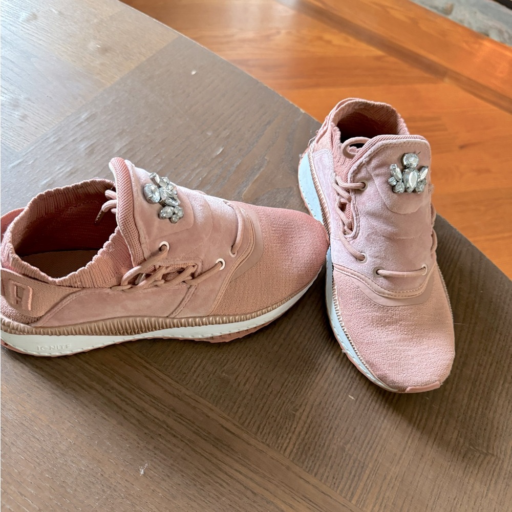 Puma sneakers- pink and bling size US7.5